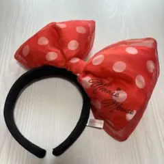 ミニーマウス 水玉カチューシャ 赤