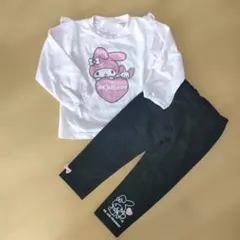 マイメロディ　ロンT　長袖カットソー　レギンスパンツ　セットアップ　100