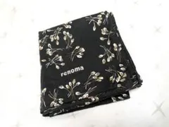 【期間限定値下げ】renoma 花柄 ハンカチ 黒