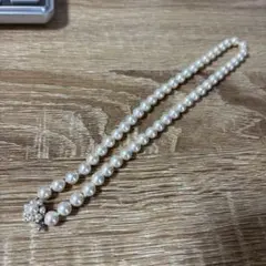 あこや真珠 パールネックレス 直径0.8mm シルバー刻印有り 美品 最安値 