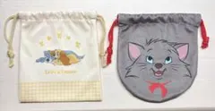 ディズニー わんわん物語 おしゃれキャット 巾着 ポーチ 小物入れ 収納