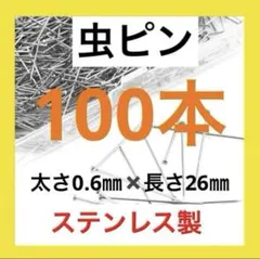 [238] 약 100개의 스테인리스 스틸 곤충 핀 (핀, 압핀, 푸쉬 핀, 실크 핀)