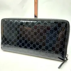 極美品箱つき GUCCI マイクロシマ ラウンドファスナー 長財布
