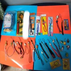 新品、中古　キャラクター付きストラップおまとめ