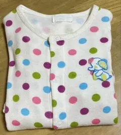 ボリボンウーフ　水玉　カバンオール　ロンパース ツーウェイ　50-70