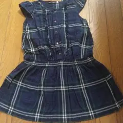 BeBe ネイビーチェック チュニック 110
