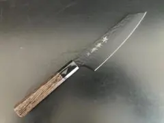 堺孝行 【黒影】 和剣型三徳 160mm VG10 槌目 フッ素加工 和包丁