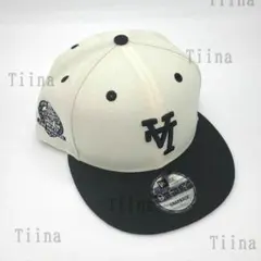逆ロゴ 白 黒 9FIFTY ジャース ニューエラ キャップ クリーム 限定のサムネイル