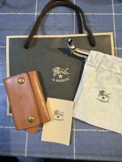 IL BISONTE ブラウンレザーキーケース