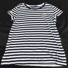 Polo Ralph Lauren ネイビー/ホワイトストライプ Tシャツ M