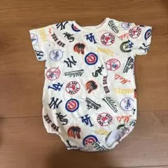 野球チームロゴロンパース　80cm