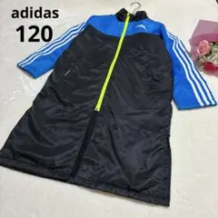 adidas アディダス 120 ベンチコート 裏ボア スポーツ サッカー 黒