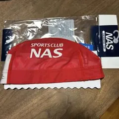SPORTS CLUB NAS 水泳帽 レッド Lサイズ