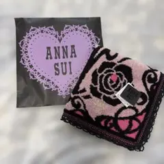 ANNA SUI バラ模様 タオルハンカチ