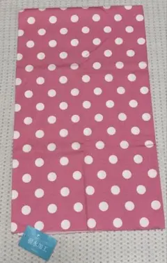 ドット柄 ピンク オックス 生地 布 撥水加工 約110cm×約100cm