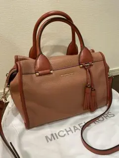 マイケルコース 3wayショルダーバッグ 濃ピンクパイピング