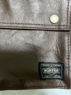 PORTER 吉田カバン ショルダーバッグ コーティングキャンバス 斜掛　レザー
