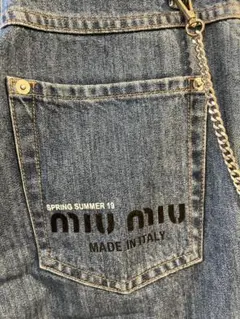 MIU MIU ミュウミュウ デニム 25インチ チェーン付きのサムネイル