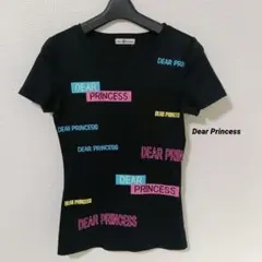Dear Princess ロゴプリント 半袖Tシャツ ブラックのサムネイル