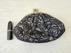 ANNA SUI がま口ポーチ ブラック レースのサムネイル