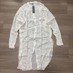 JEANASIS ワッシャーチュニックSHLS ホワイト シースルーのサムネイル