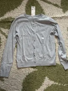 UNIQLO UVカットクルーネックカーディガン M グレー