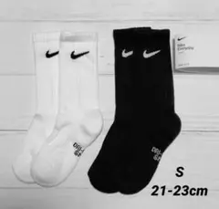 新品 NIKE ナイキ エブリデイ クルーソックス 2足 21-23cm S