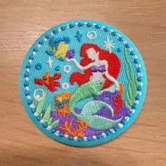 ディズニー 刺繍缶バッジ2 リトルマーメイド アリエル