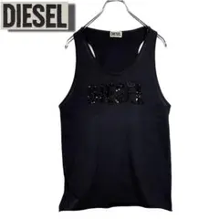 DIESEL タンクトップ ロゴ装飾 ブラック レディース ディーゼル 古着
