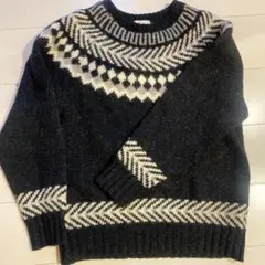 ノルディックセーター 黒