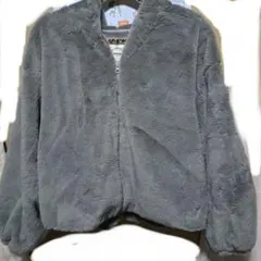 as know as ファー ブルゾン グレー