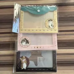 mofusandボタン付きデザインクリアファイル横型4枚セット