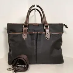 ステファノマーノ ビジネスバッグ 2way A4収納可 ナイロン系 ネイビー 