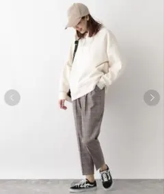 【未使用】GLOBAL WORKあったかウツクシルエットテーパードパンツ