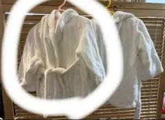 ホワイトベビーバスローブ【一着】