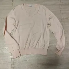 【土日値下げ】UNIQLO/ユニクロ/コットンカシミアＶネックセーター/M