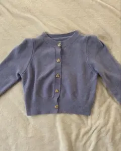 S ニットカーディガン ハートボタン 紫 パープル ガーリー