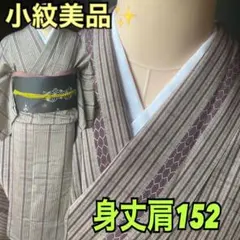 紬(単衣) (織出し格子文様 梅染色系 細身体型 裄66㌢) - メルカリ