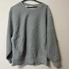 グレー クルーネック トレーナー Lサイズ　GU