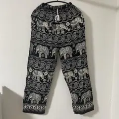 象柄コットンパンツ Fサイズ