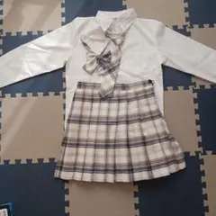 スクールシャツ・チェック柄スカートセット