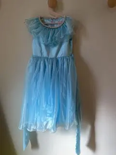 子供用ドレス、ワンピース、130、水色　靴付き