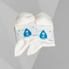 Tabio 撥水ソックス ホワイト 25-27cm 2足セットのサムネイル