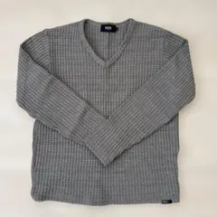 AZUL グレー Vネック 長袖カットソー