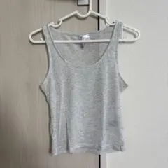 H&M グレー シアータンクトップ