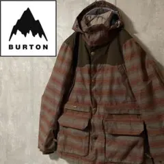 Burtonバートンスキーウェアスノーボードジャケットパーカーフード茶色ブラウン