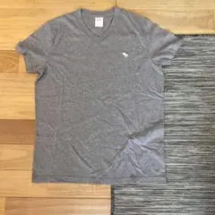 正規福岡店購入のアバクロ VネックTシャツ  貴重新品Sサイズ グレー