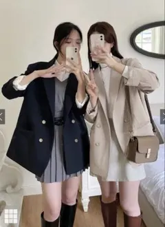 GRL ダブルボタンテーラードジャケット[al275] ベージュ