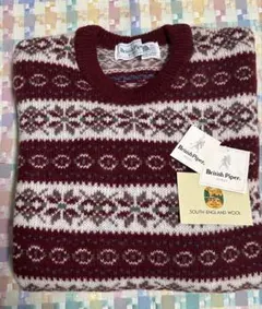 【新品未使用】British piper ブリティッシュパイパー　ウールセーター