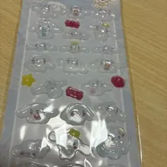 シナモロール透明3Dぷっくりシール。